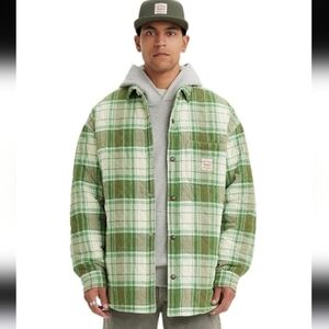 NWOT: Mens Levi's Quilted Plaid Shacket - Small